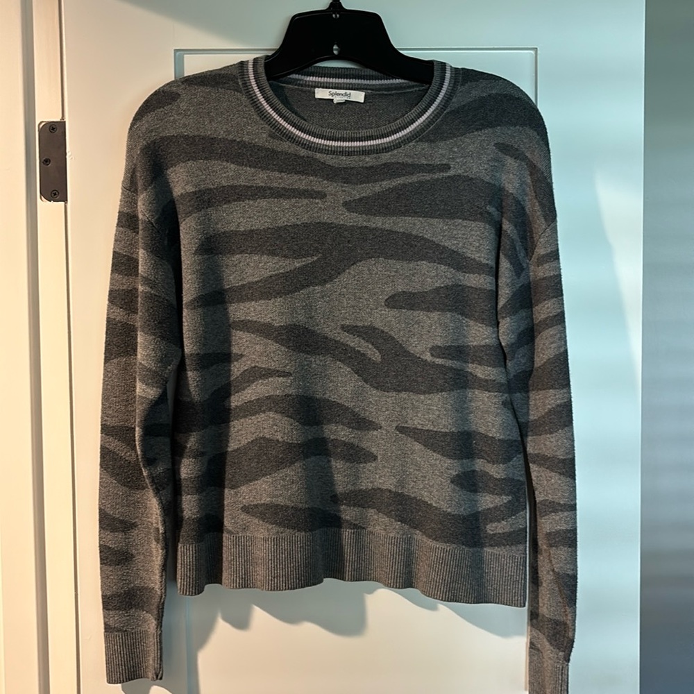Splendid grey animal print sweatshirt, XS